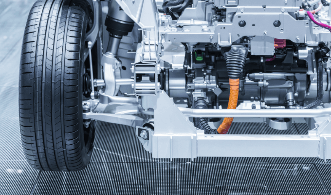 inside mechanics of an electric car